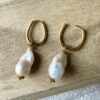 Boucles d'oreilles avec des perles d'eau douce