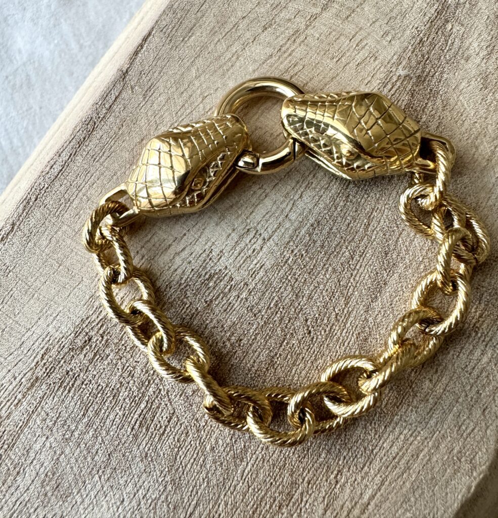 Bracelet en acier inoxydable doré