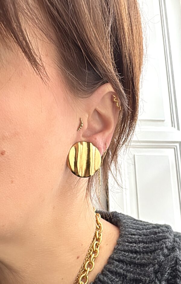 boucles d'oreilles clips acier inoxydable