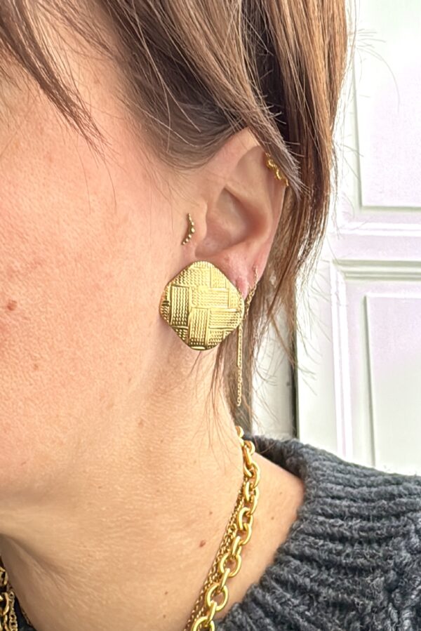 boucles d'oreilles clips acier inoxydable