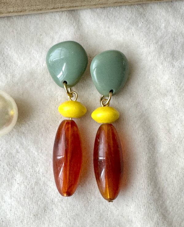 Boucles d'oreilles marron