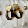 Boucles d'oreilles acier inoxydable et acétate