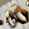 Boucles d'oreilles acier inoxydable et acétate