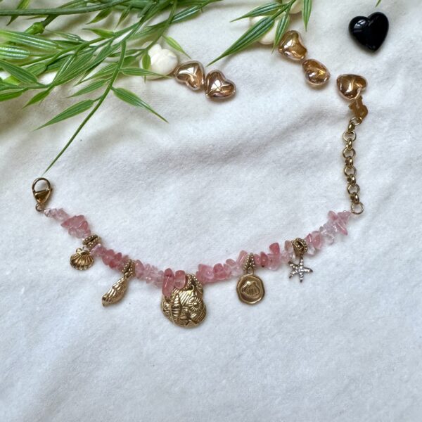 Bracelet de perles et breloques en acier inoxydable