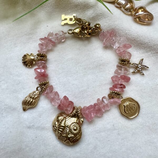 Bracelet de perles et breloques en acier inoxydable