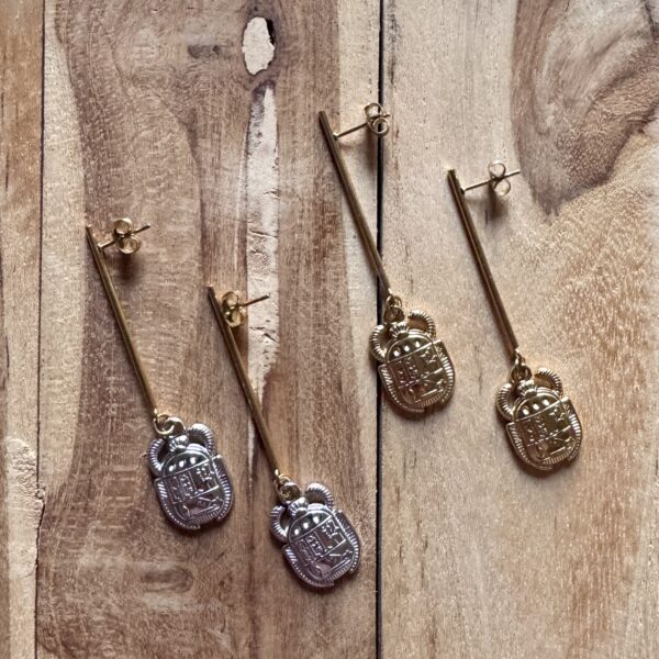 Boucles d'oreilles Scarabée