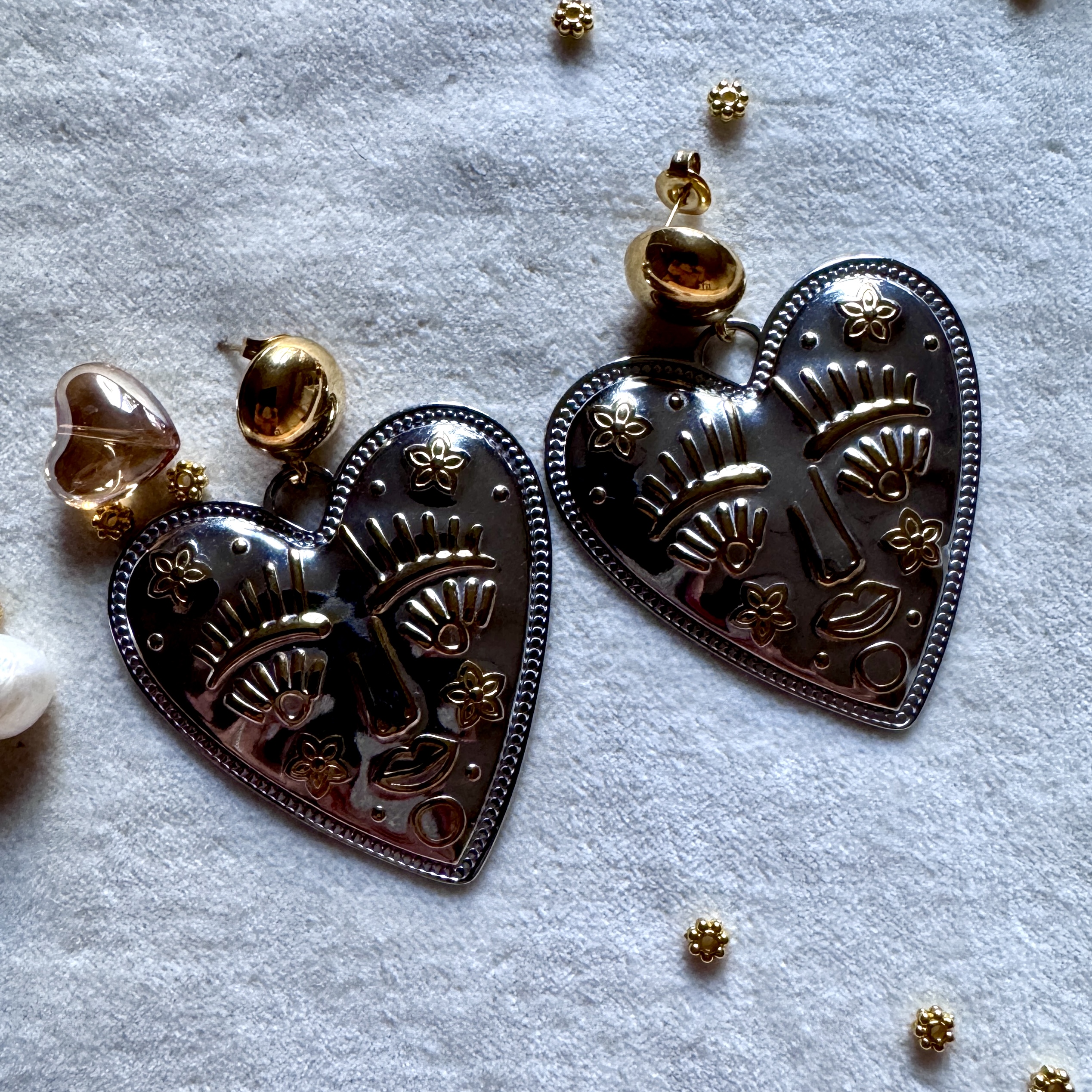 Boucles d'oreilles Coeur Mystique – Image 4