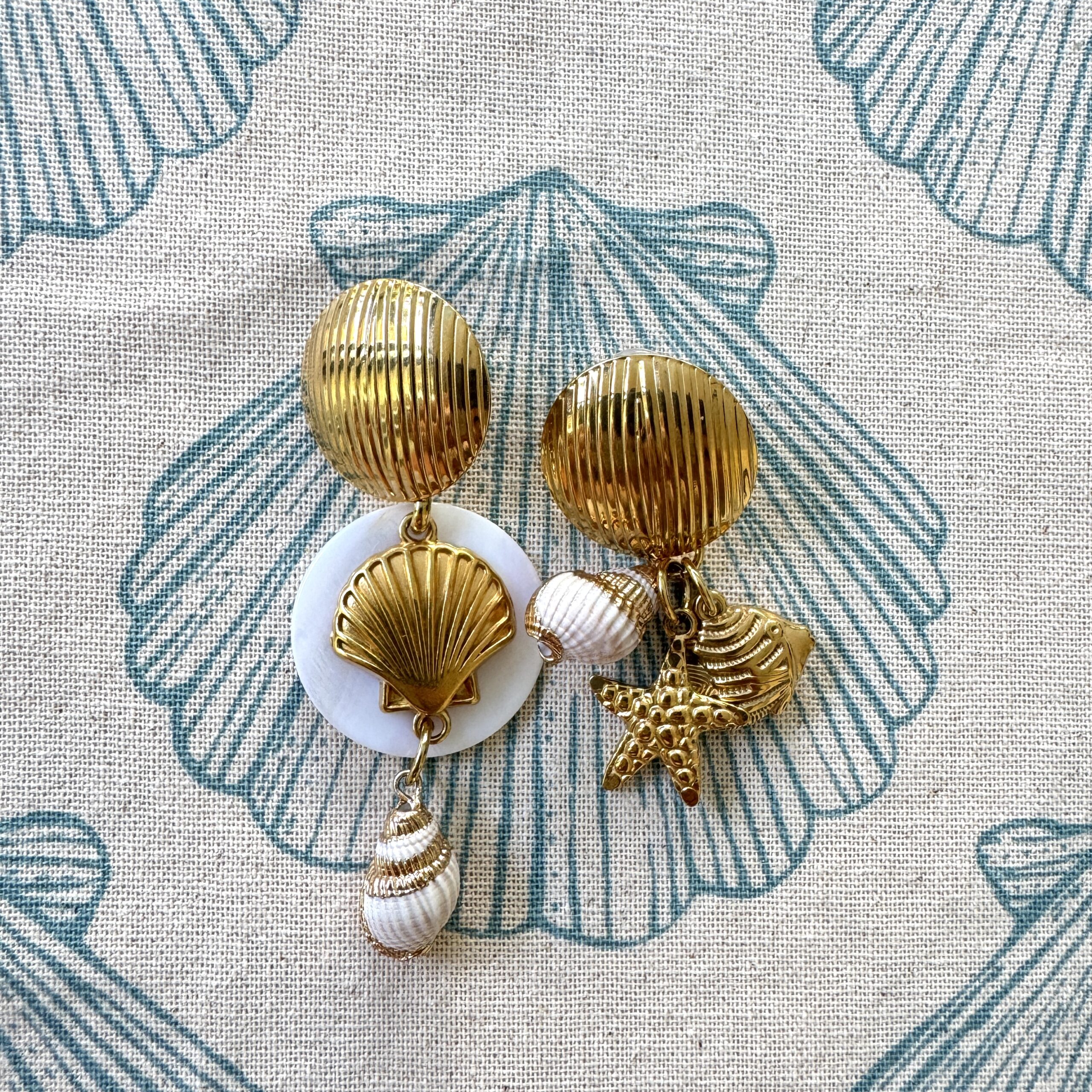 Boucles d'oreilles ecume d'or – Image 6