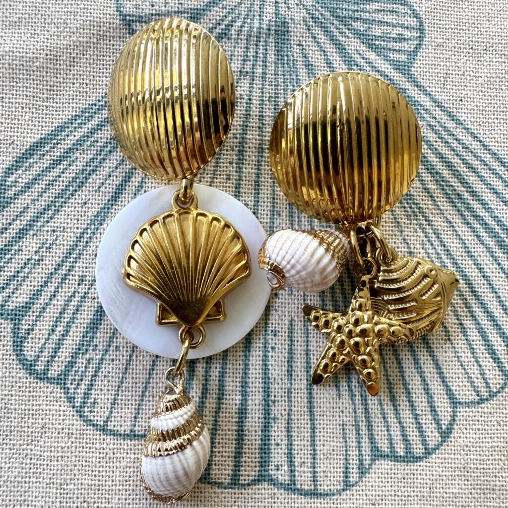 Boucles d'oreilles ecume d'or