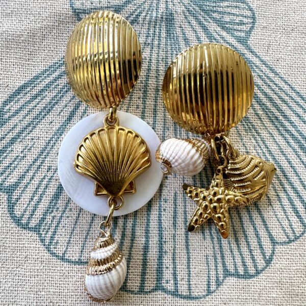 Boucles d'oreilles ecume d'or