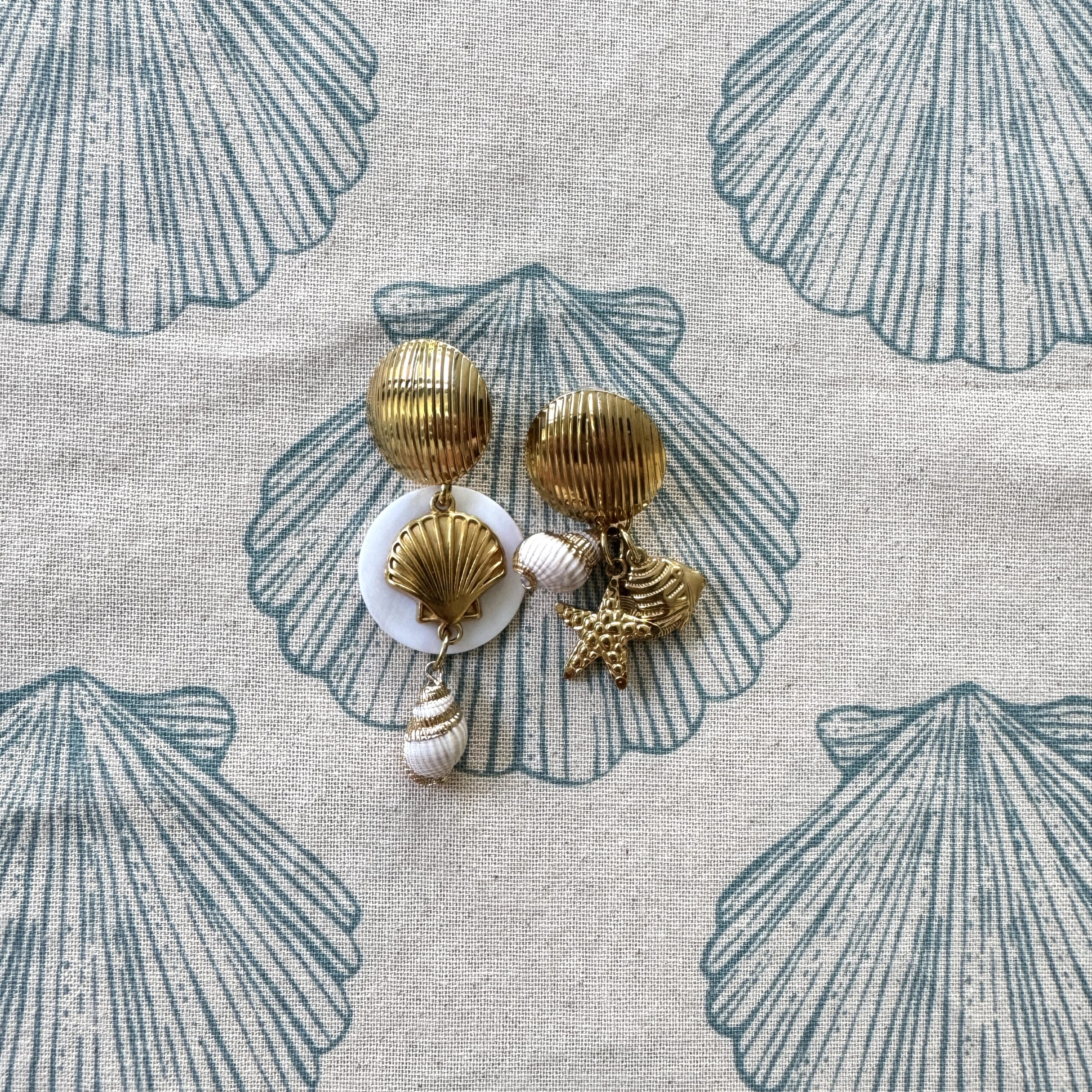Boucles d'oreilles ecume d'or – Image 2